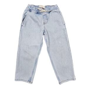 ABERCROMBIE KIDS RELAXED PULL‑ON JEANS – SIZE 7/8 SHORT – LIGHT BLUE WASH